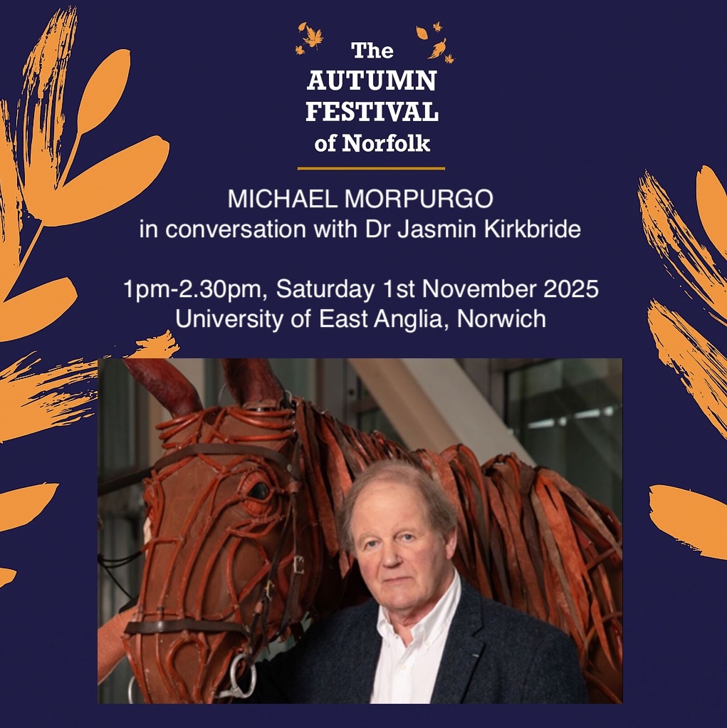 I'm truly honoured to be interviewing the acclaimed author Michael Morpurgo as part of this year's Autumn Festival of Norfolk! 🍂
Event info: <a href="/uniofeastanglia/">UEA</a> 1-2.30pm, Sat 1 Nov
Tickets: autumnfestivalofnorfolk.org/event/michael-…