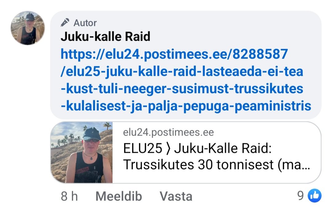 eimarveldre's tweet photo. Päris mage, et tänane valitsus toetub Riigikogus rassisti häälele. Hea, et Postimees selle loo siiski maha võttis. https://t.co/aMVBbTydTy