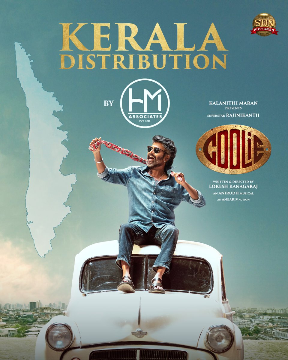 Sun Pictures (@sunpictures) on Twitter photo Kerala, Be ready for the #Coolie takeover🔥😎 #Coolie Kerala distribution by HASSAN MEENU ASSOCIATES
#Coolie releasing worldwide August 14th
<a href="/rajinikanth/">Rajinikanth</a> <a href="/Dir_Lokesh/">Lokesh Kanagaraj</a> <a href="/anirudhofficial/">Anirudh Ravichander</a> #AamirKhan <a href="/iamnagarjuna/">Nagarjuna Akkineni</a> <a href="/nimmaupendra/">Upendra</a> #SathyaRaj #SoubinShahir <a href="/shrutihaasan/">shruti haasan</a> <a href="/hegdepooja/">Pooja Hegde</a> Kerala, Be ready for the #Coolie takeover🔥😎 #Coolie Kerala distribution by HASSAN MEENU ASSOCIATES
#Coolie releasing worldwide August 14th
<a href="/rajinikanth/">Rajinikanth</a> <a href="/Dir_Lokesh/">Lokesh Kanagaraj</a> <a href="/anirudhofficial/">Anirudh Ravichander</a> #AamirKhan <a href="/iamnagarjuna/">Nagarjuna Akkineni</a> <a href="/nimmaupendra/">Upendra</a> #SathyaRaj #SoubinShahir <a href="/shrutihaasan/">shruti haasan</a> <a href="/hegdepooja/">Pooja Hegde</a>