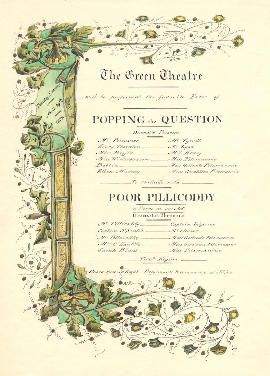 The enchanting allure of 19th century private theatricals! These dramatic performances, typically organised by members of the Victorian upper and middle classes, took place in private homes. Read more: ephemera-society.org.uk/amateur-theatr…
