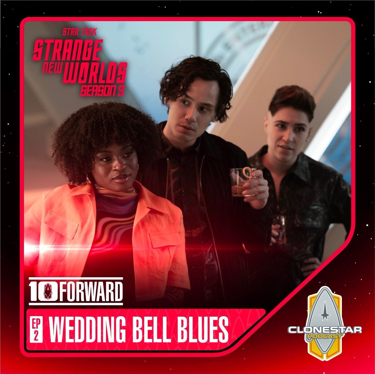 🔟 FORWARD
#StarTrekSNW – “Wedding Bell Blues”

Q’s back. Spock’s spiraling. And yes…there’s a wedding.

Mike &amp; Jodi break down this surreal SNW episode in Ten Forward.

🎥Premieres Friday July 18 – 7AM EDT/12PM GMT

Exclusively on YouTube 
▶️youtu.be/dZF6eb5F9BU?si…

#StarTrek