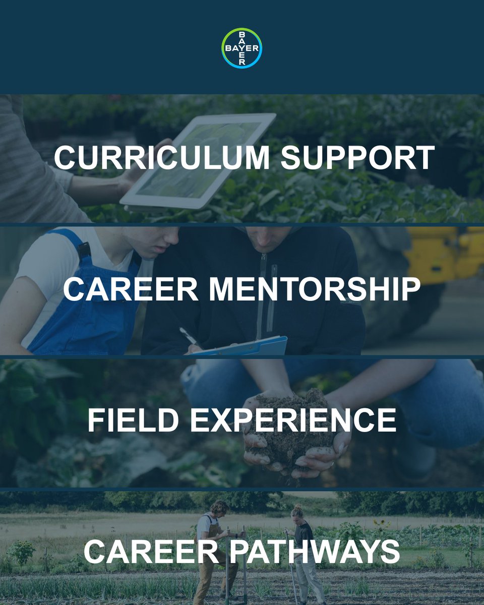 Bayer4CropsUS's tweet image. Bayer’s investment in FFA goes beyond gear and funding. We are committed to helping build a strong pipeline of skilled members who are ready to lead.
That means support for curriculum development, access to mentorship and opportunities that turn education into long-term careers.