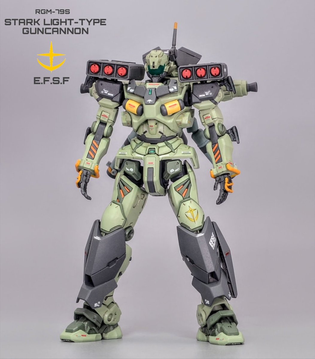 O15RXnhQL8nvfYW's tweet image. 《足の速い軽キャノンがいる、特務仕様かもしれない》
HG 1/144 軽キャノン改造
【スターク・軽キャノン】
完成しました!
増加装甲や強化型スラスター、ミサイルポッドで機動力と火力を強化した特務仕様の軽キャノンです
#ガンプラ
#gquuuuuux
設定や改修点など続きもどうぞ↓