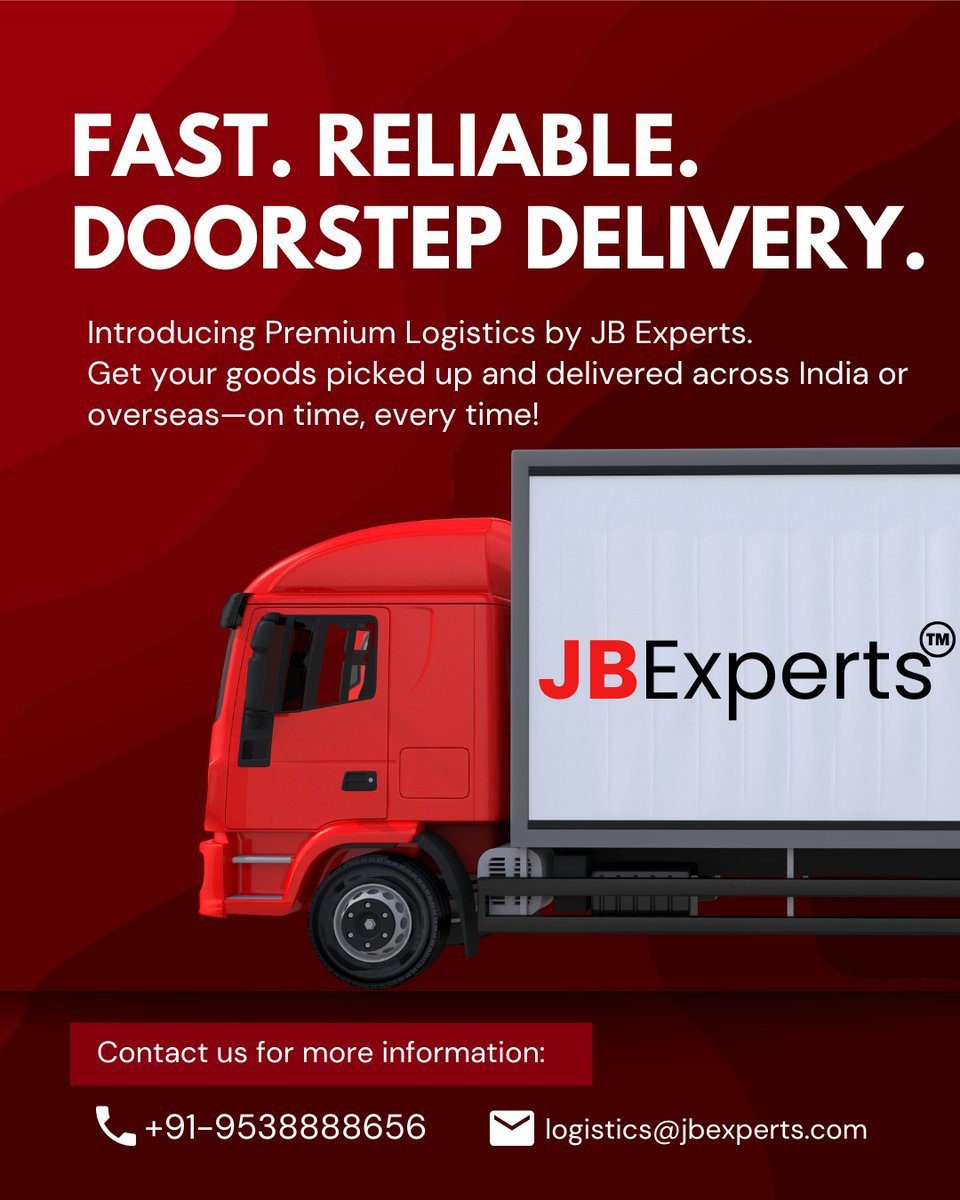 jb_experts's tweet image. If you require any logistics services, please fill out this form:
zurl.co/vysQA

Our logistics team will review your requirements and provide you with a quotation. 
#Logistics #LogisticsServices #Freight #Shipping #SupplyChain #Transport #Quotation #Cargo