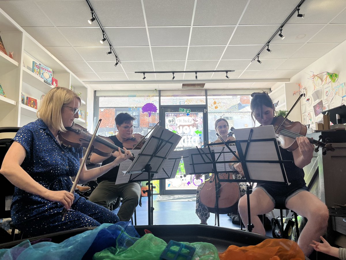 We’ve had the most amazing string quartet Storytime this morning. I’m super proud of our events this year..check out our summer programme at bearbookshop.co.uk/events