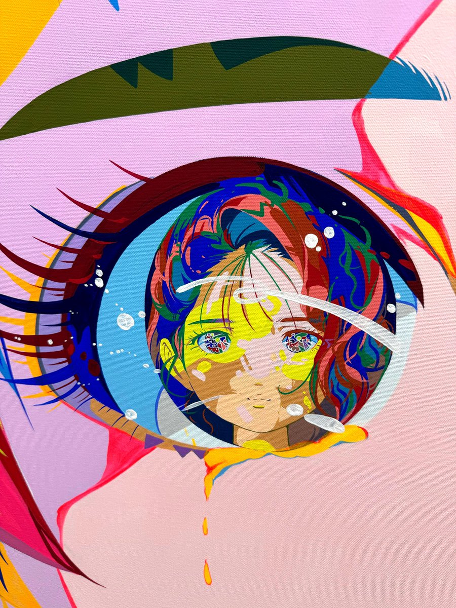 片方まにあった
混み合っていたためすぐに退散してしまったが、直接見ることができてよかった
添付画像のやつではないが、瞳の中の犬がめちゃかわでたまらんかった
あいま先生のオーバーオール姿いいね！
#愛まプレビュー展2025