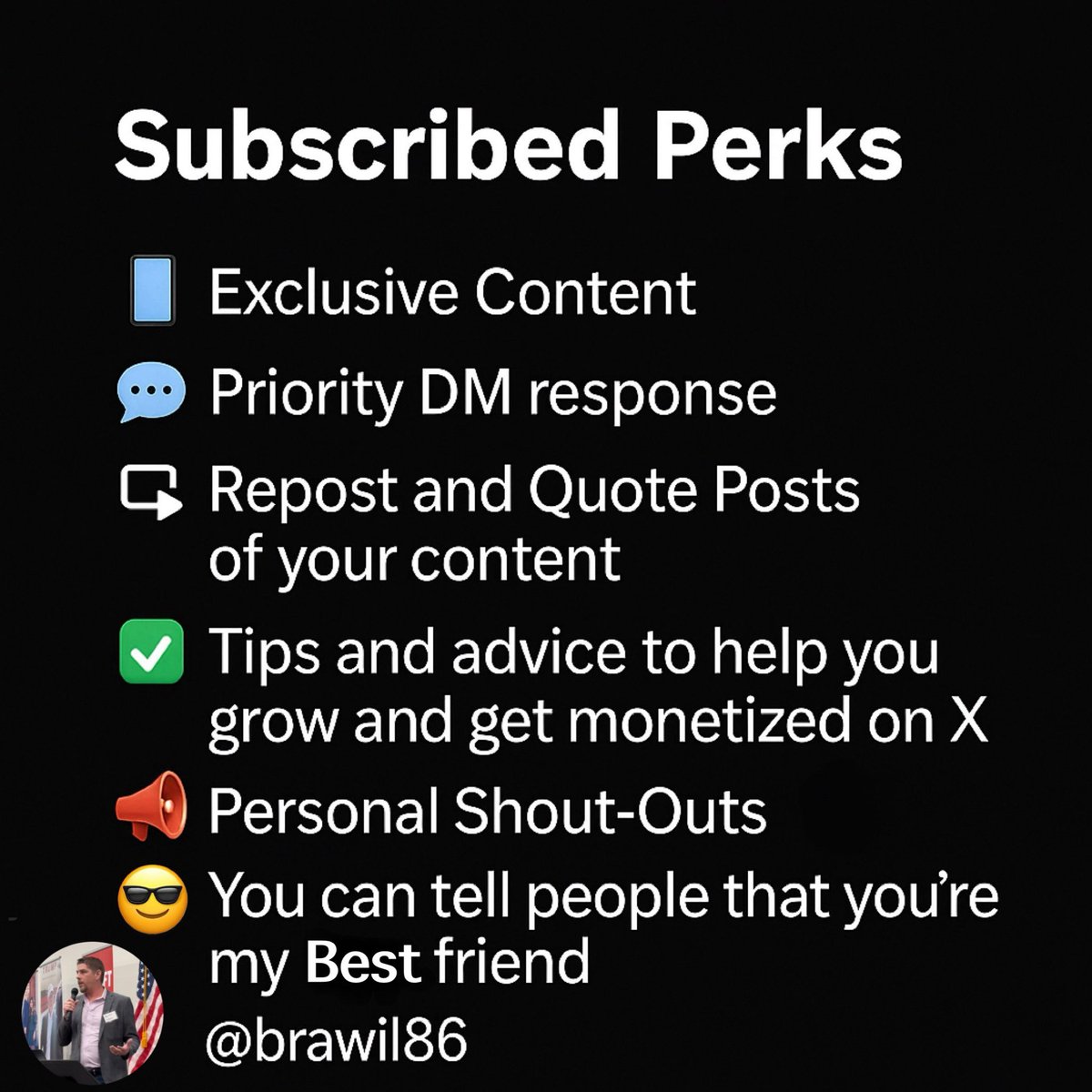brawil86's tweet image. I want to give a HUGE shoutout to my newest subscriber, who happens to also be a friend here on 𝕏 @HoLLyWo0dHills
She’s one of the sweetest people you can meet here on 𝕏! She’s a strong conservative and very creative with AI!
My subscribe button has not populated yet, if…