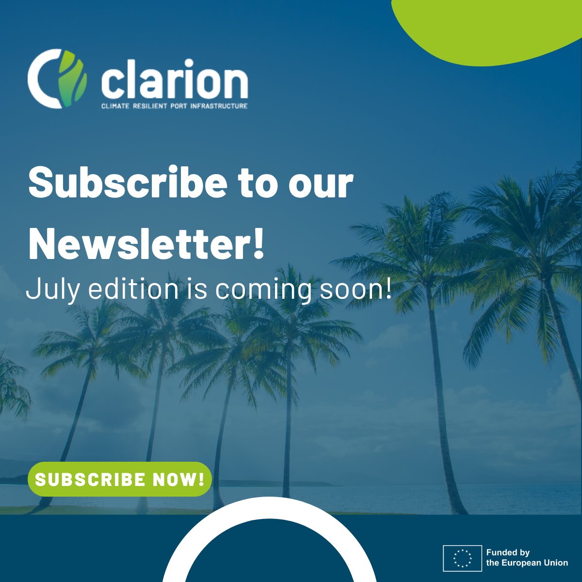 Spoiler alert: 🏖️the next edition of #CLARION Newsletter is going to be out soon!

What’s in?
📰 Latest project updates &amp; insights
⚓ Key takeaways from events participation
✨ Exciting developments in climateresilient port infrastructure

Subscribe now➡️projectclarion.eu/contact/