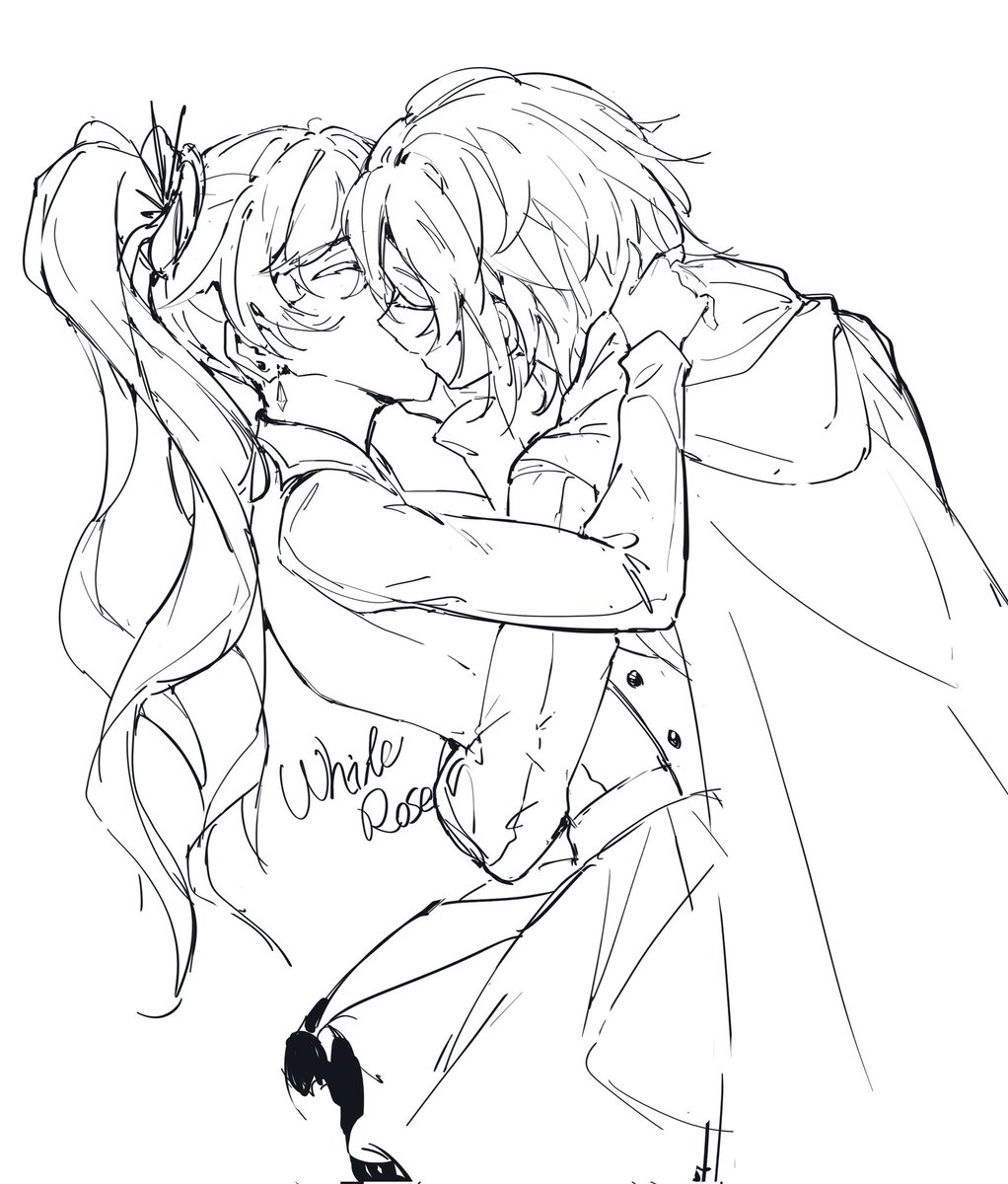 动画开播12周年了，画了rw，我有生之年能不能看见她们在一起😭
#RWBY #whiterose