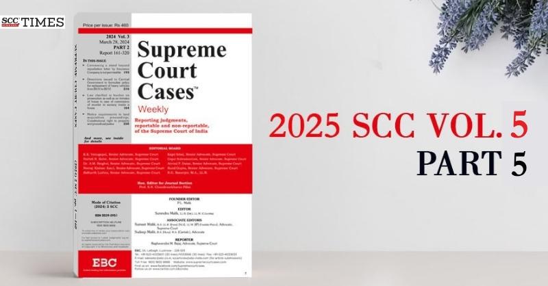 scconline_'s tweet photo. [Cases Reported] 2025 SCC Vol. 5 Part 5

#2025SCCVol5Part5 #AdministrativeLaw #Arbitration #Casesreported #compassionateappointment #constitution #criminallaw #FalsePromisetoMarry #IncomeTax #LatestSupremeCourtCases #PMLA #PreventionofMoneyLaundering #ServiceLaw #scconline #SCC