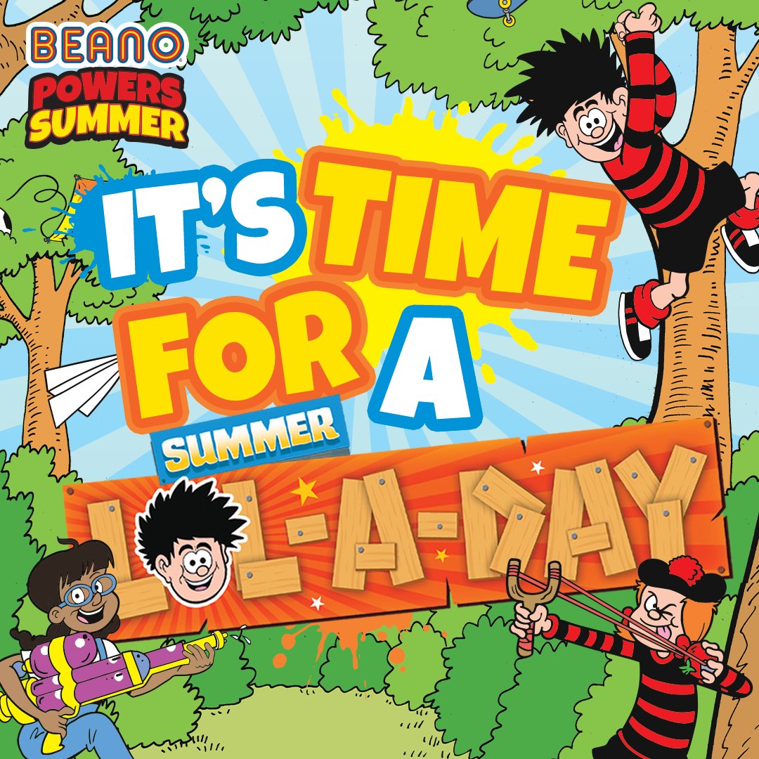 BeanoOfficial's tweet image. Schools out. Mischief mode: ON! 😆
We’re launching 6 weeks of non-stop lol-a-day mayhem: pranks, puzzles, secret comic drawing tips, and a mystery too big for one issue! Will they be able to solve it? 👀
Summer lol-a-day camp kicks off on 23rd July. Grab an issue in stores!