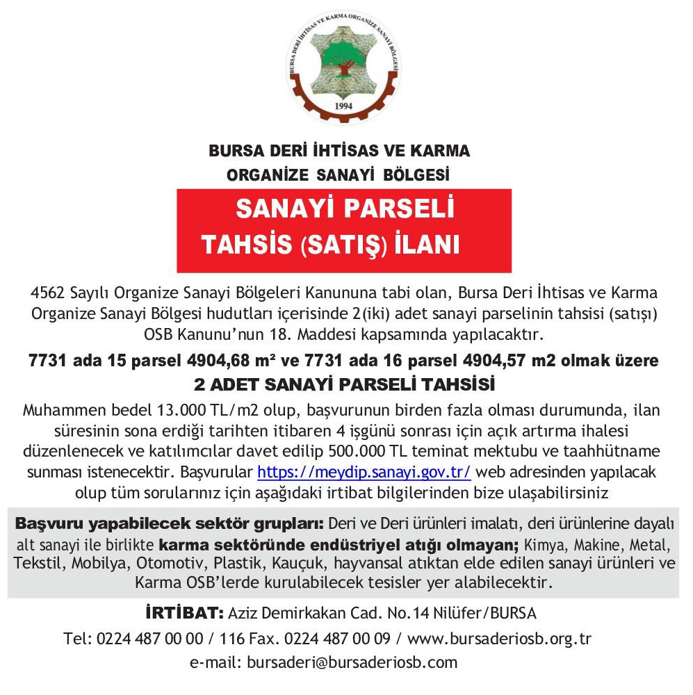 Bursa Deri İhtisas ve Karma OSB (@bursaderi) on Twitter photo 