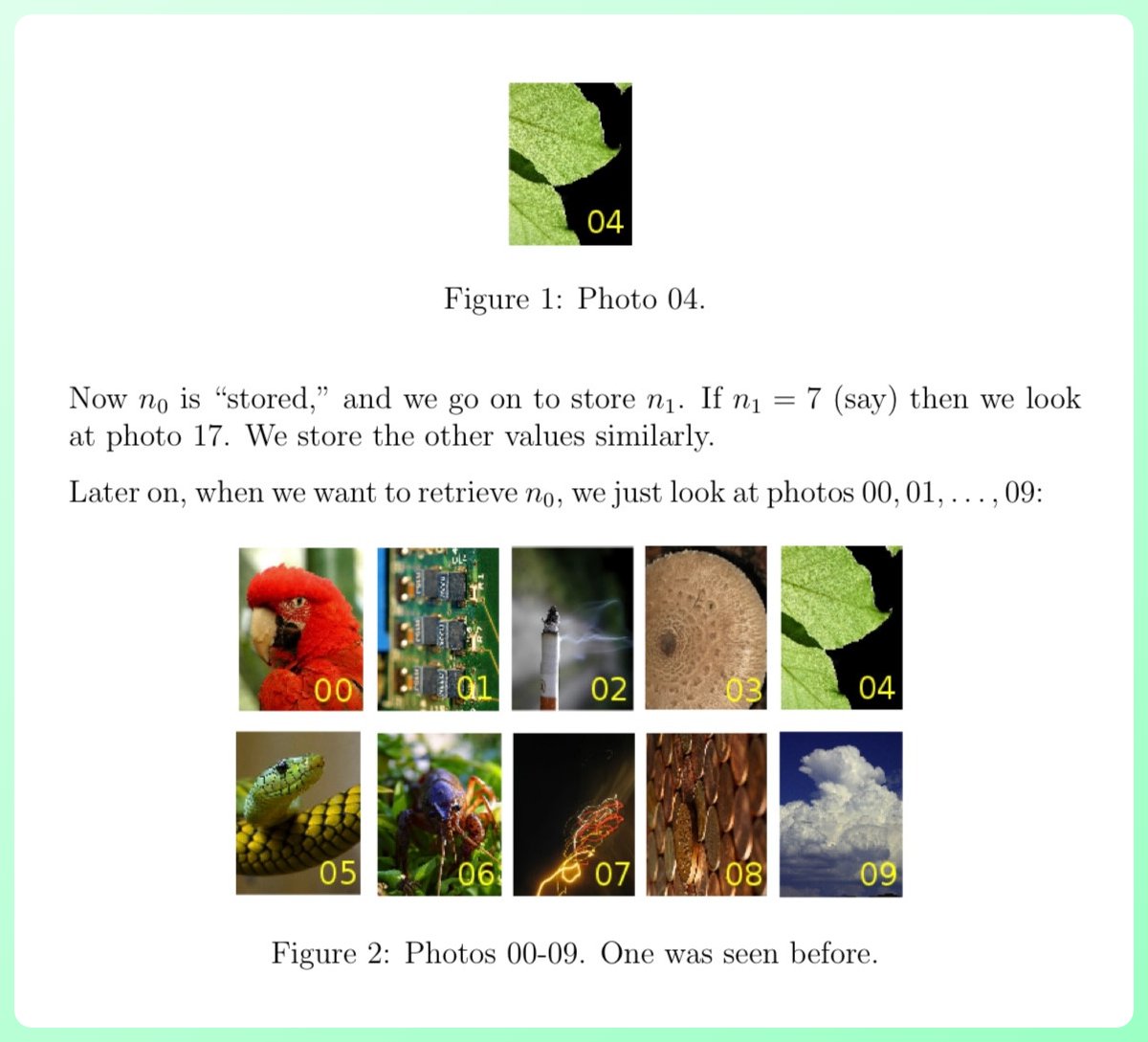 yes, you can do math by remembering images. if you geek out about memory read this!
