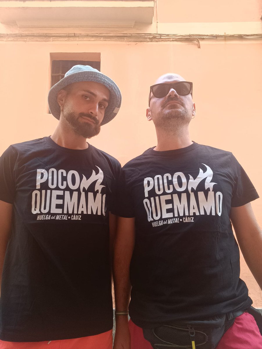 Ya tenemos nuestras camisetas en apoyo  a la Huelga del Metal de Cádiz 💪🏼💚

Gracias a todxs los que lo habéis hecho posible. La gente de Cádiz la tenéis en La Clandestina