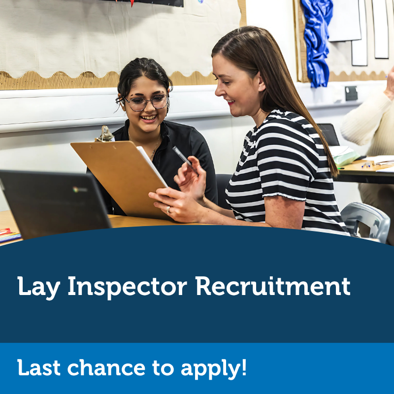 EstynHMI's tweet image. Don’t miss your opportunity to apply to become a Lay Inspector. Lay Inspectors consider how aspects of school life affect the safety, well-being and attitudes of pupils.
Recruitment closes at midday, 22 July
bit.ly/4llcy1Z