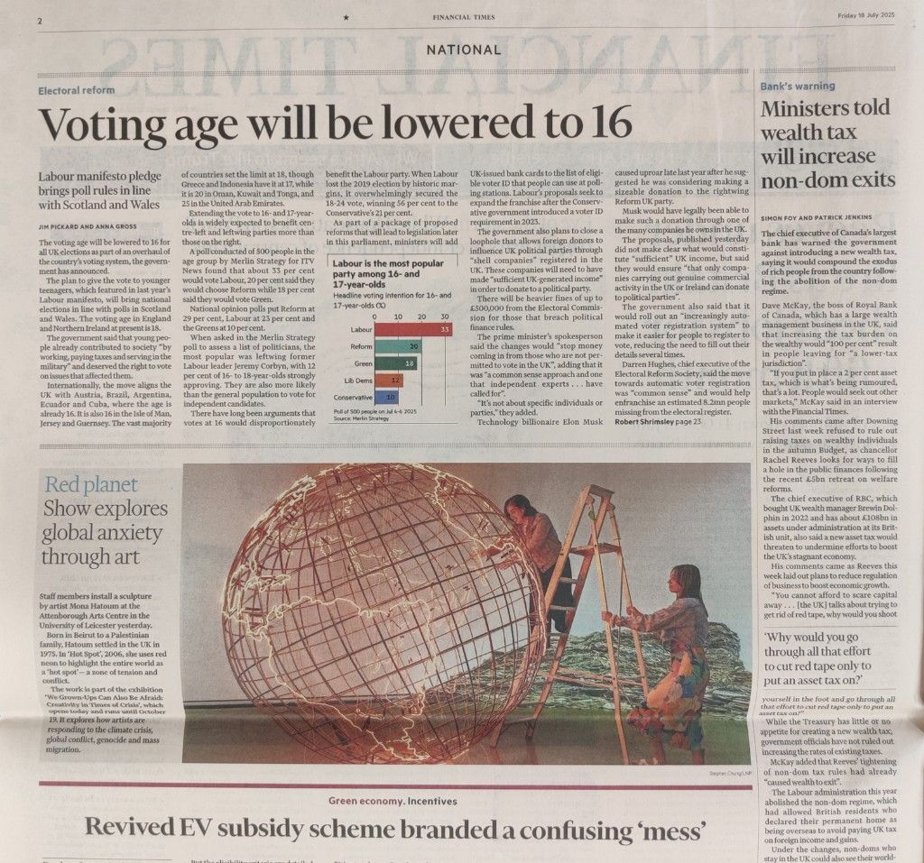AttenboroughAC's tweet image. Wow!! Can&apos;t believe it, but after our pre-launch press photoshoot took place yesterday of our now newly launched exhibition, &apos;We Grown-Ups Can Also Be Afraid&apos;, the photos got picked up and today we appear on page 2 of the Financial Times newspaper 🤯🎉❤

#InThePaper
