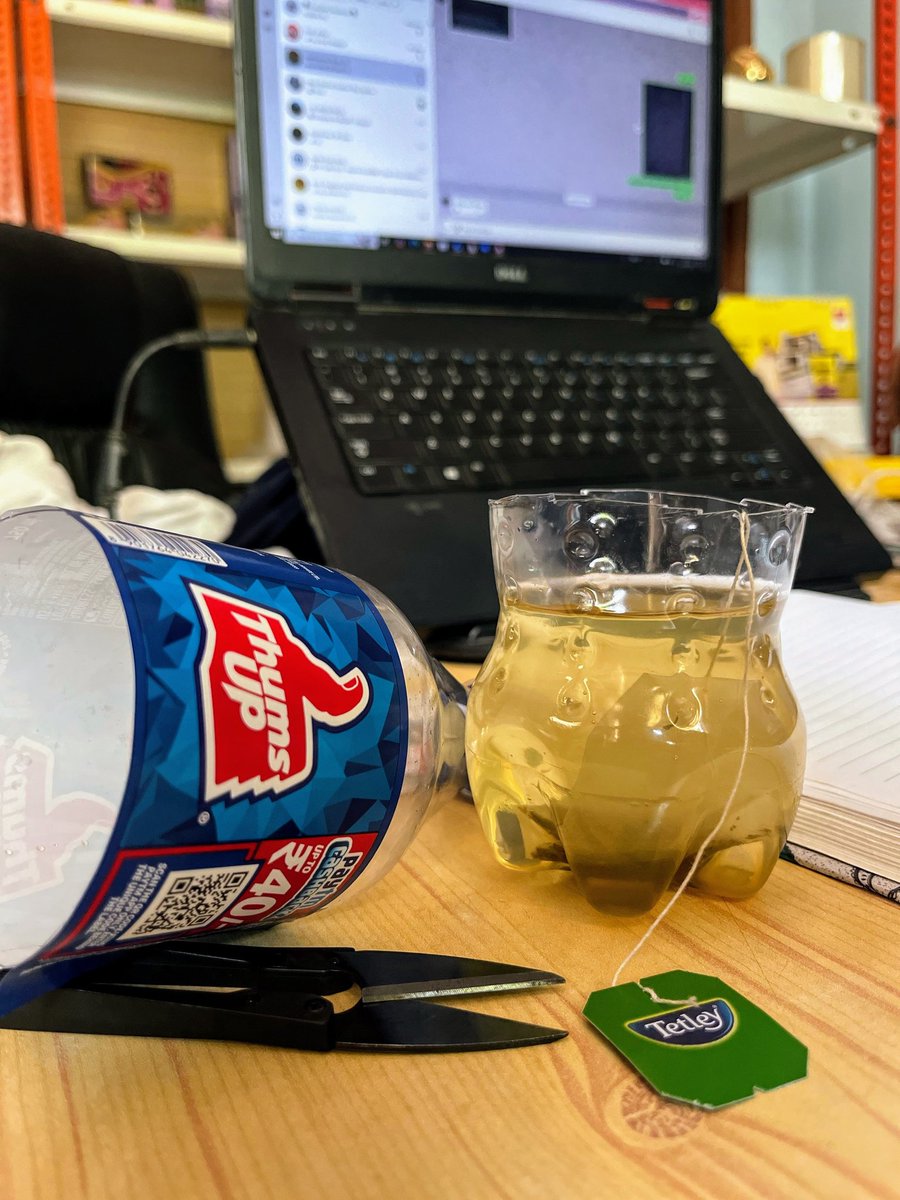 gautampraveen's tweet image. Colleagues: “You okay?”
Me: Sipping green tea from a soda bottle like it’s vintage glassware
Also me: “Never been better.” 😌
#TeaTherapy #WorkModeActivated
Thanks to @tetleygreentea and @CocaColaCo
#DesignThinking #DailyLifeHacks
#Jugaad_TheGreat
#LiveYourStory