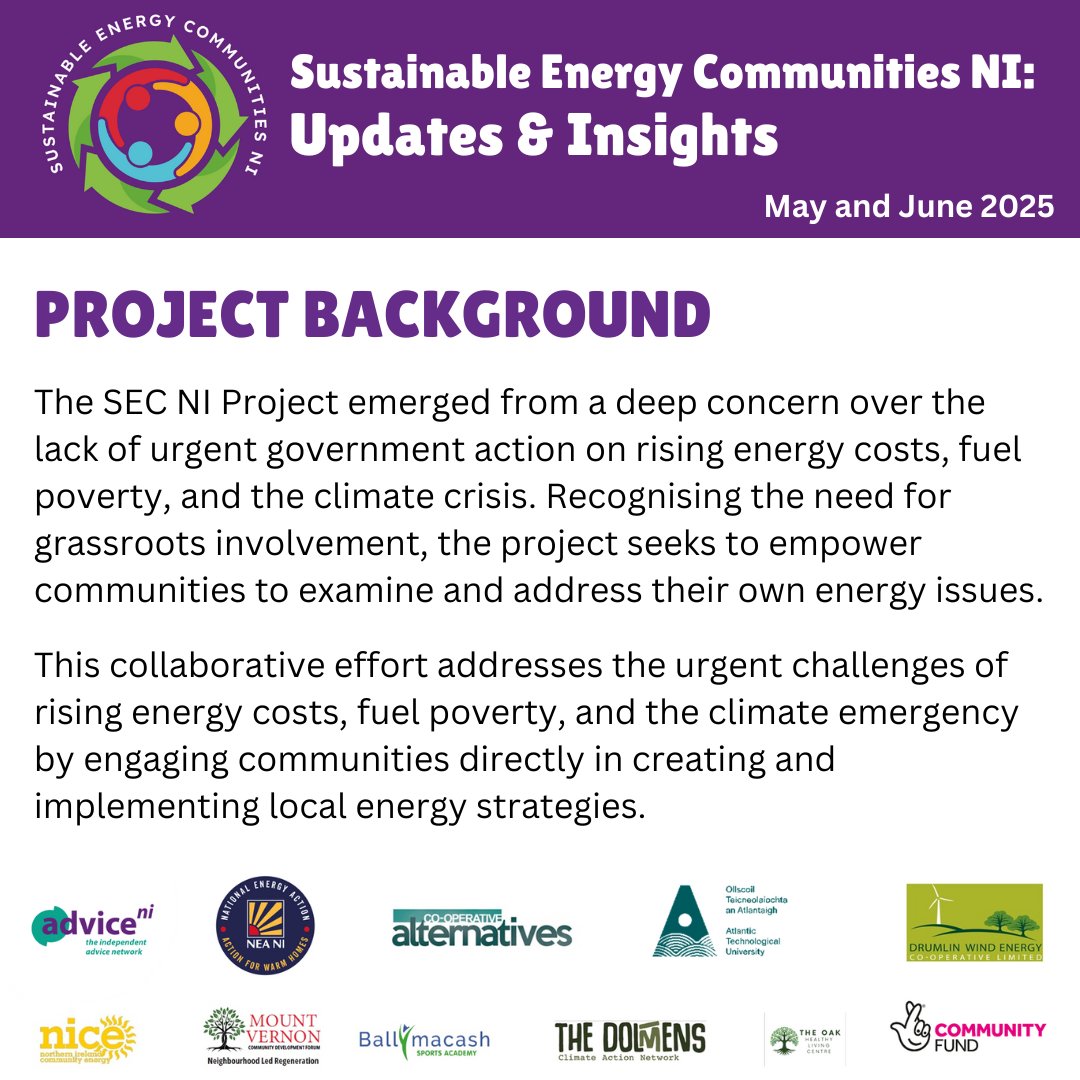 AdviceNI's tweet image. May–June #SustainableEnergyCommunities NI update. Our SEC team &amp;amp; partners have been hard at work!
🔹 School visits with @drumlins (BREESI)
🔹 Study tour to ATU Sligo
🔹 Celebrating 10 years of SEC at @SEAI_ie’s National Gathering
More updates coming soon! #ClimateAction #SEC