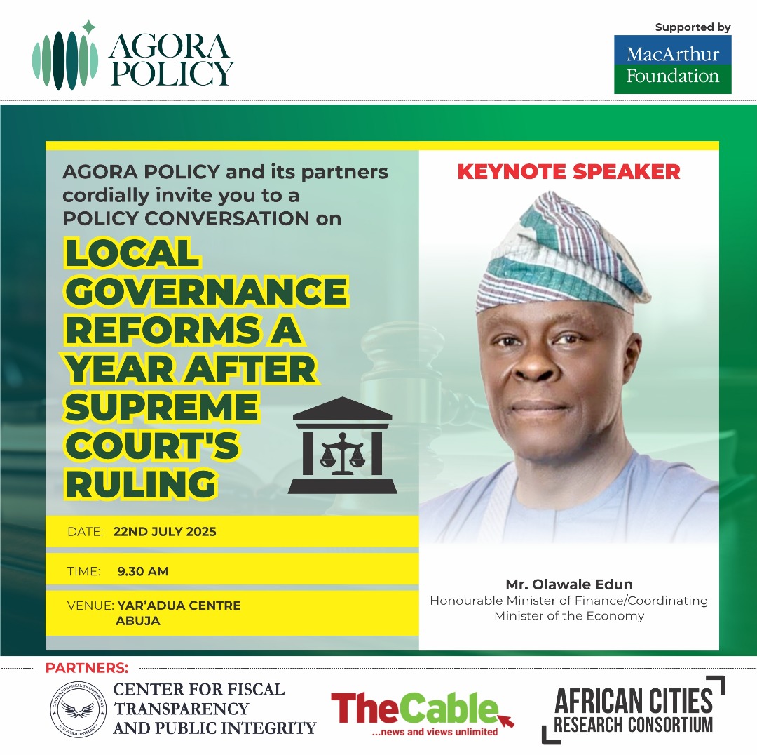 Agora Policy (@agorapolicy) on Twitter photo 🚨 Lineup of Speakers and Panellists...
We are happy to unveil the lineup of speakers for the July 22nd event on Local Governance Reforms in Nigeria.
The Keynote Speaker is Mr. Olawale Edun, Nigeria's Minister of Finance/Coordinating Minister of the Economy.
<a href="/FinMinNigeria/">Federal Ministry of Finance</a> 🚨 Lineup of Speakers and Panellists...
We are happy to unveil the lineup of speakers for the July 22nd event on Local Governance Reforms in Nigeria.
The Keynote Speaker is Mr. Olawale Edun, Nigeria's Minister of Finance/Coordinating Minister of the Economy.
<a href="/FinMinNigeria/">Federal Ministry of Finance</a>