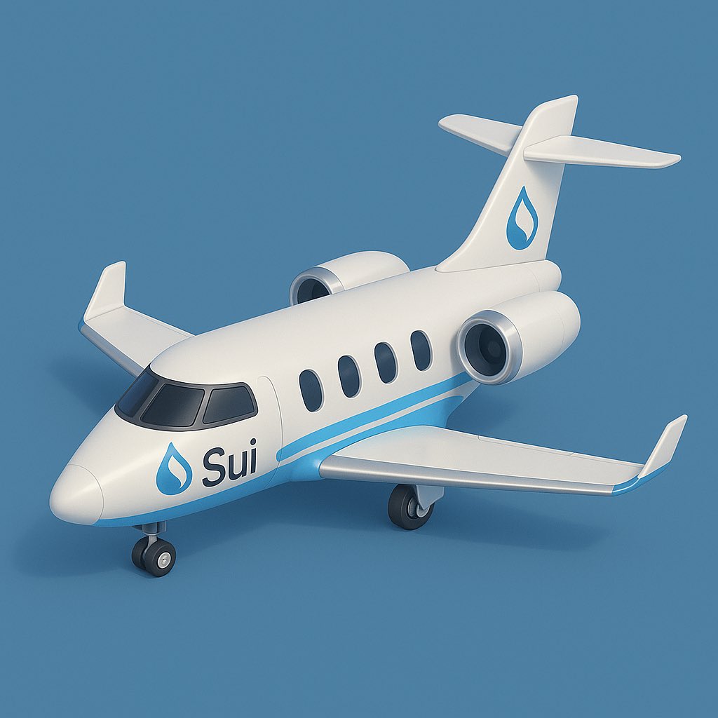 GM ☀️ 

Got my $SUI branded Private jet, shoutout to <a href="/SuiNetwork/">Sui</a> for making this possible 🫡

Who wants one?