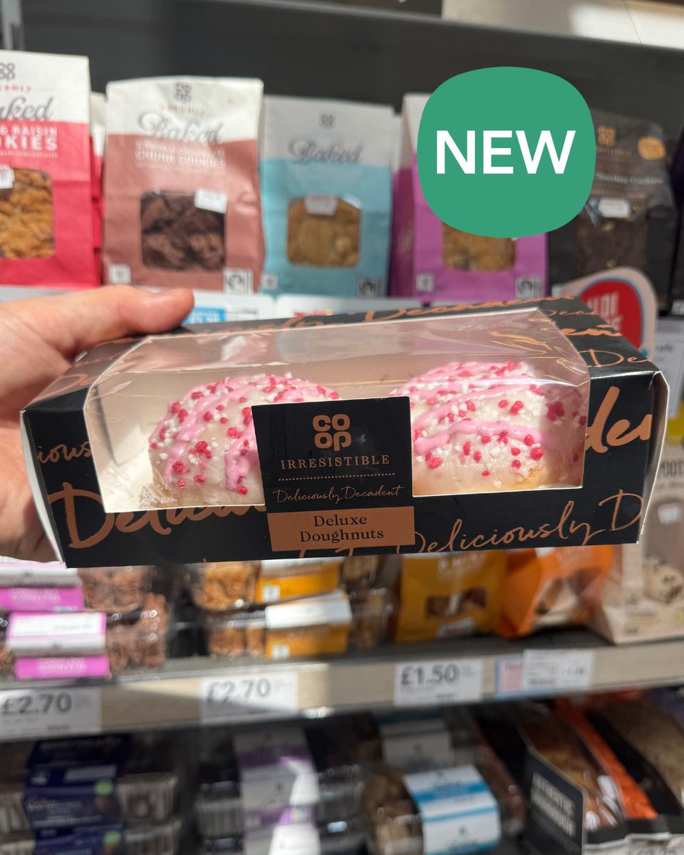 Don't miss the new <a href="/coopuk/">Co-op</a> Irresistible Strawberries &amp; Cream Doughnut 😍 Available in-store now 🍓