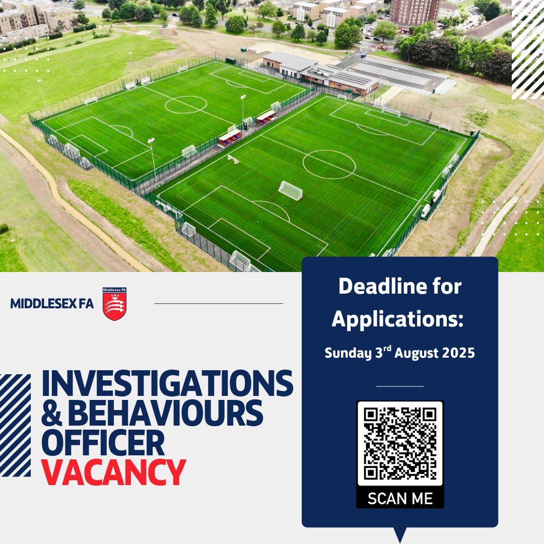 middxfa's tweet image. 𝗩𝗔𝗖𝗔𝗡𝗖𝗬 | Looking for a new role in football?
We are welcoming applications for an Investigations & Behaviours Officer!
Deadline: 3rd August
Full details ⬇️
bit.ly/3GnZKcw