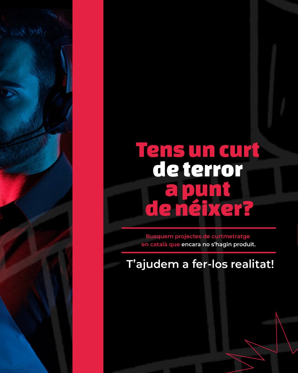 terrorMolins's tweet photo. 💡🎥Tens un curt de terror a punt de néixer? Busquem projectes de curtmetratge en català que encara no s'hagin produït!
📆Convocatòria oberta fins el 23 de setembre
#Terrormolins25 #terrorcatala #terror #JHorror #Curts #CurtsTerror #CurtsCatala https://t.co/IwZNwA8hxW
