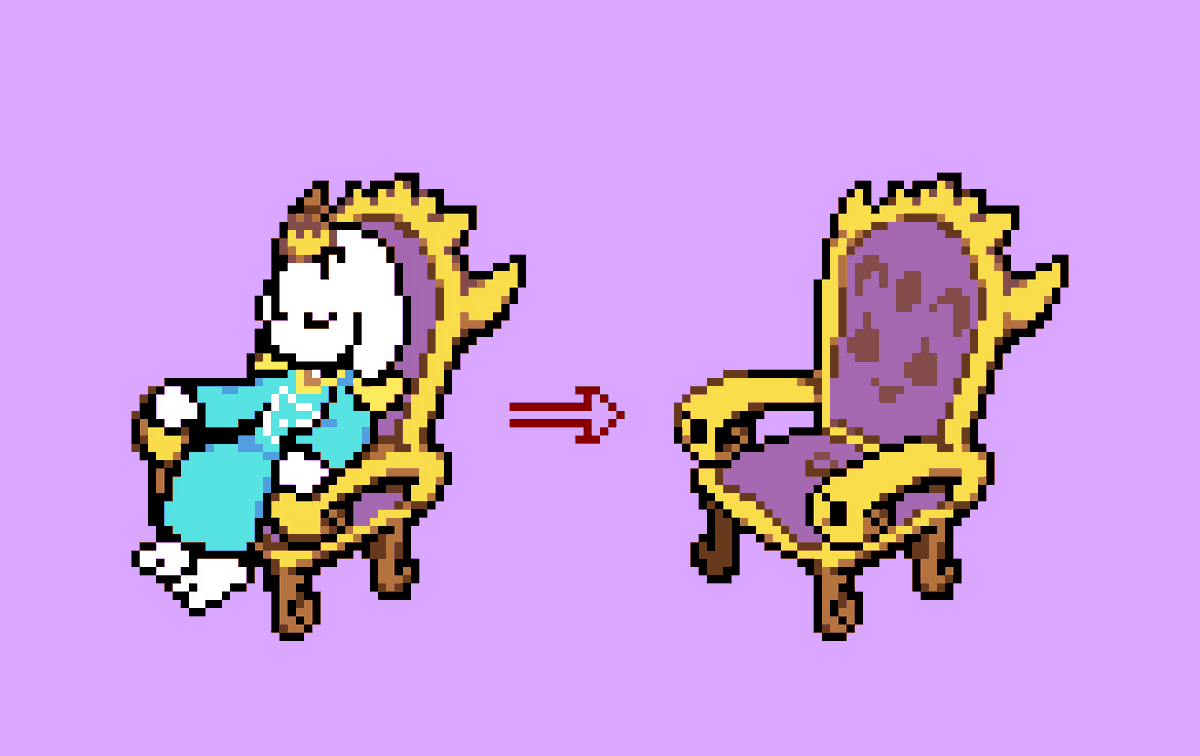 ZhillaDraws's tweet image. Using science, we have reconstructed what Chairiel looks like when she's not asleep
#deltarune #pixelart