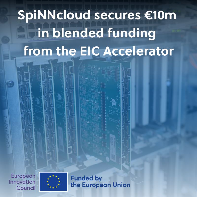 EBRAINS_eu's tweet image. Congratulations to @SpiNNcloud! Great to see European AI innovation and brain tech grow further.
The SpiNNaker2-chip was developed under Prof. Christian Mayr’s leadership in Dresden as part of the EU Flagship @HumanBrainProj.
Today the deep tech startup SpiNNcloud is a major…