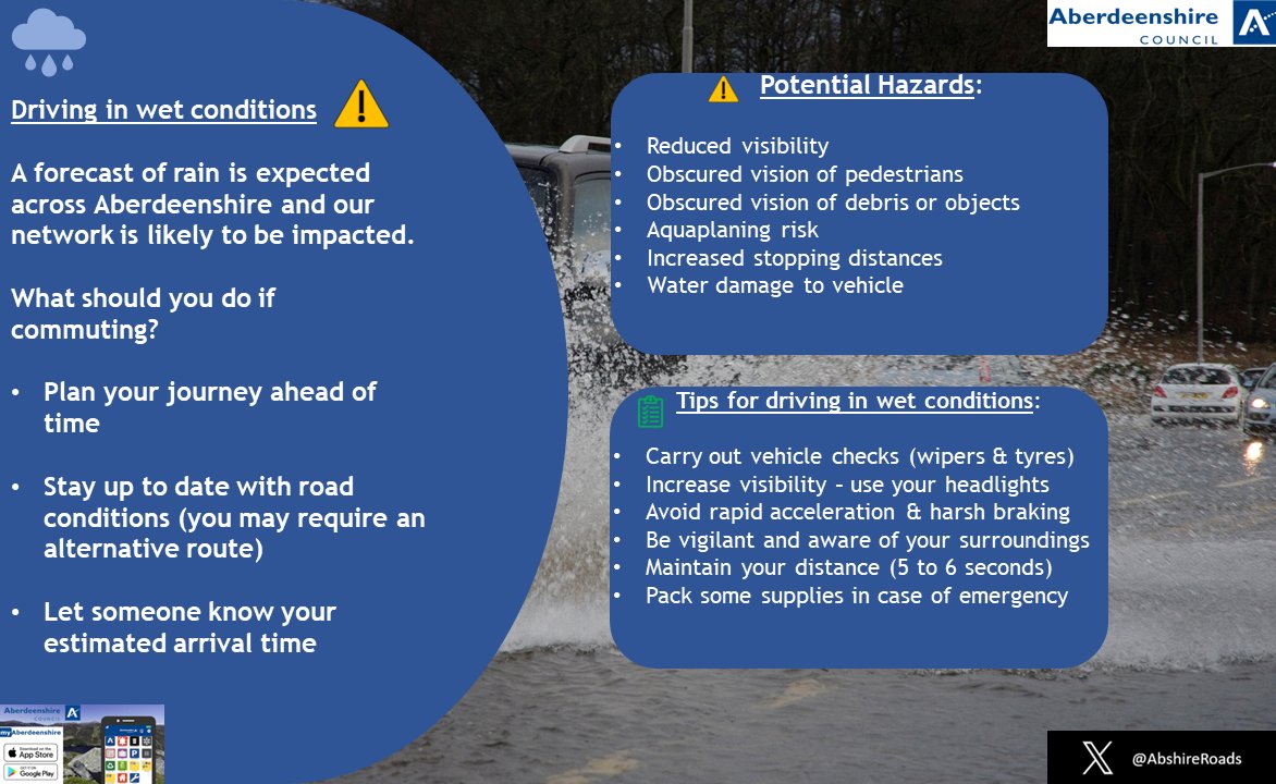 AbshireRoads's tweet image. ❗️Reminder❗️
🟡 YELLOW weather warning (rain) in place for parts of Aberdeenshire 🌧️