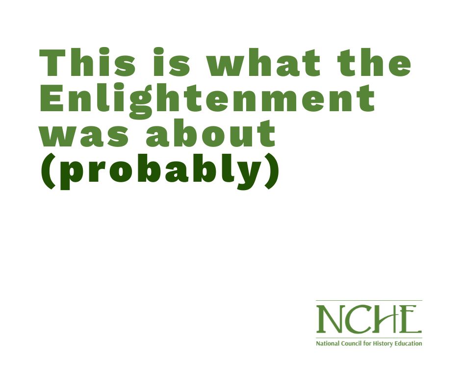 historyed's tweet image. This is what the Enlightenment was about (probably)
Knowledge. Access. Public good.

Support the educators making it happen.
bit.ly/joinNCHE