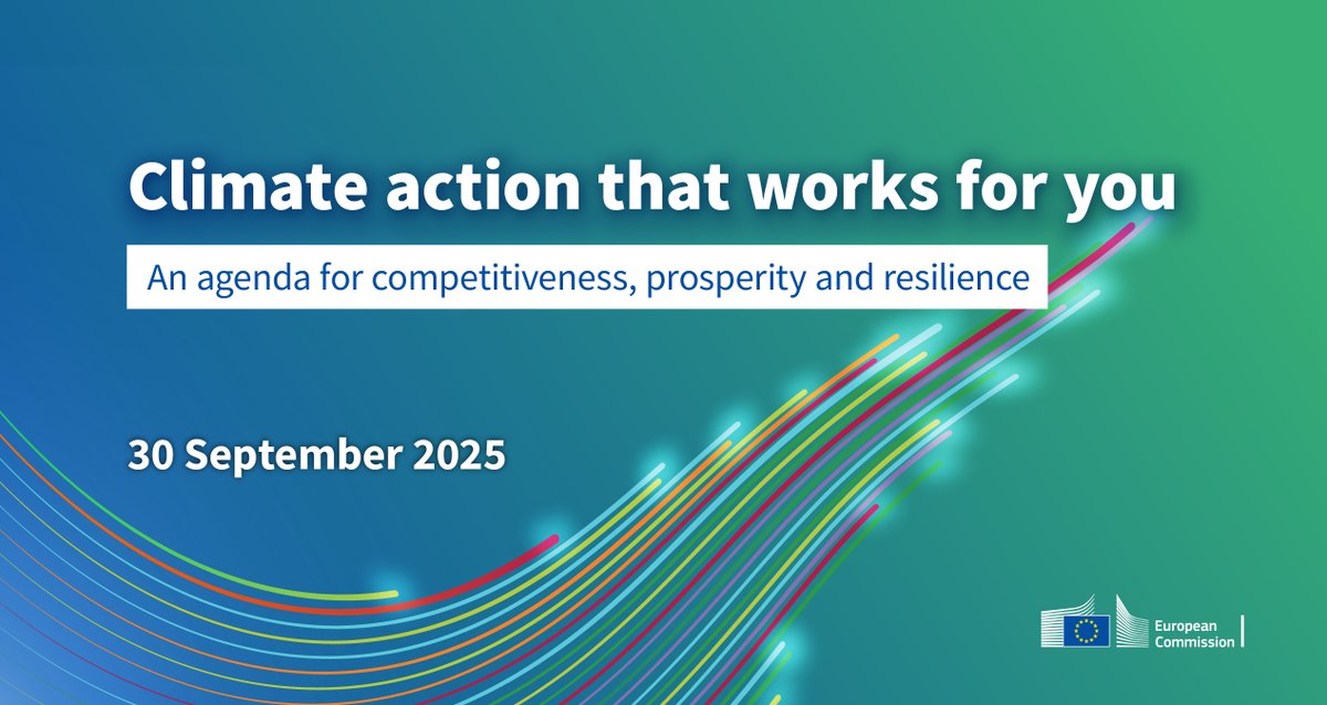 EUClimateAction's tweet image. 📢 Save the date: 30 September 2025
Join our high-level event "Climate action that works for you" 🌍
💡 Explore how climate action drives prosperity, resilience & innovation
🎙️ With @WBHoekstra & key stakeholders
📍 Brussels + livestream
🔗 climate.ec.europa.eu/citizens-stake…