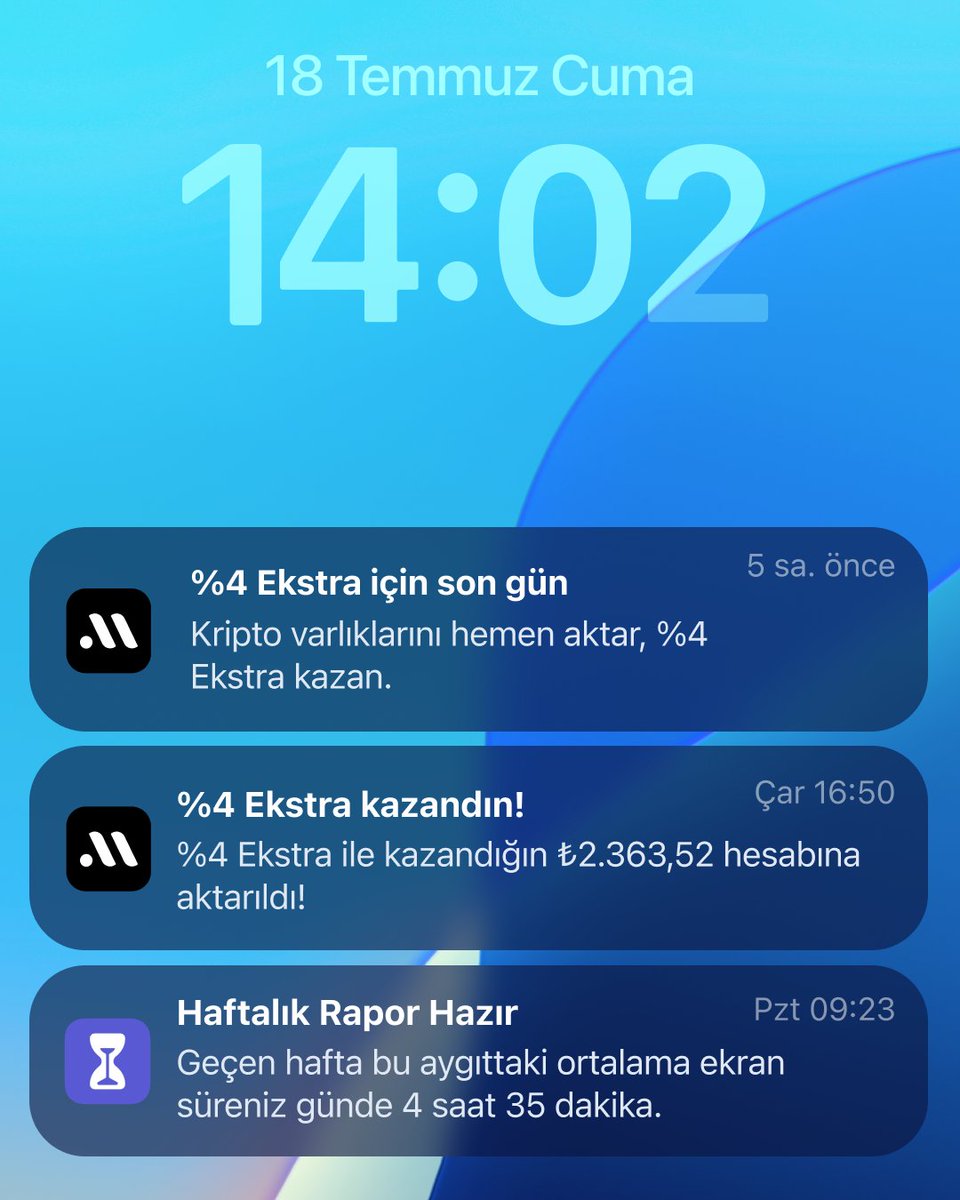 Bugün kripto varlıklarını aktar, yarın Ekstra TL kazancın hesabına yatsın.

Son 10 saat.