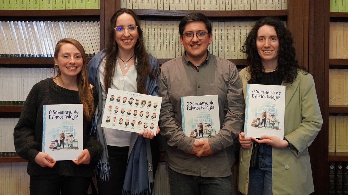 CSICGalicia's tweet image. 📖O @iegps ofrece dúas guías divulgativas para escolares sobre “Frei Martín Sarmiento” e o “Seminario de Estudos Galegos”.

🎤Falamos con Jeniffer Fernández, Miguel García e María Rivo, autores das publicacións, para saber máis sobre as súas carreiras.

🔗tiny.cc/2pop001