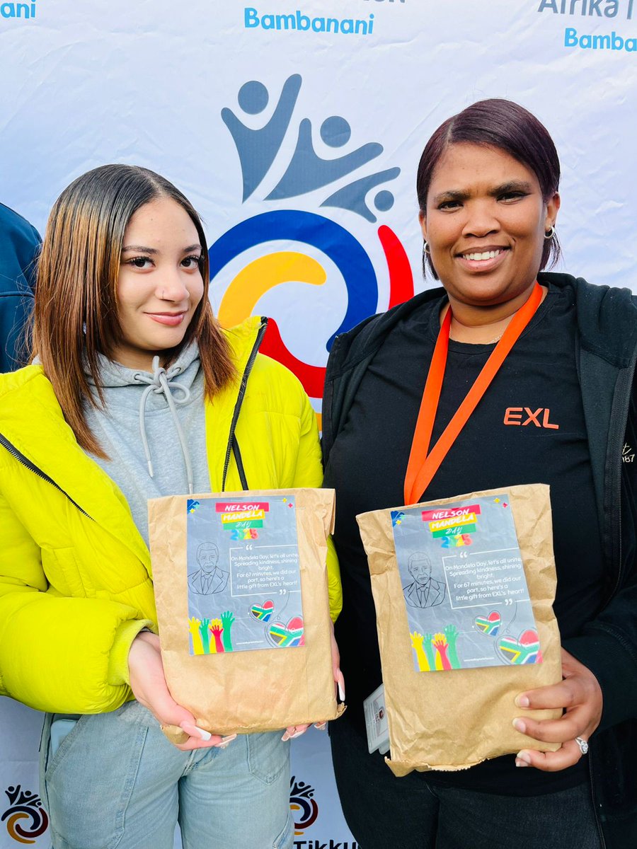 A special thank you to @EXL_Service for donating dignity packs to our Mfuleni Centre this #MandelaDay. Your gift goes beyond the day — it restores confidence and hope. #AfrikaTikkun #MandelaDay2025 #67Minutes