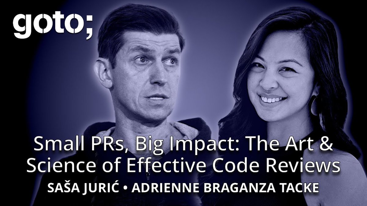 GOTOcon's tweet image. Small PRs = better feedback. Big win.
@AdrienneTacke & @sasajuric dive into the art of code reviews in today’s #GOTOPodcast:
💬 Tagging comments for clarity
🤝 Reviews as learning tools
🤖 AI’s role in the process
🎧 Listen in: gotopia.tech/podcast