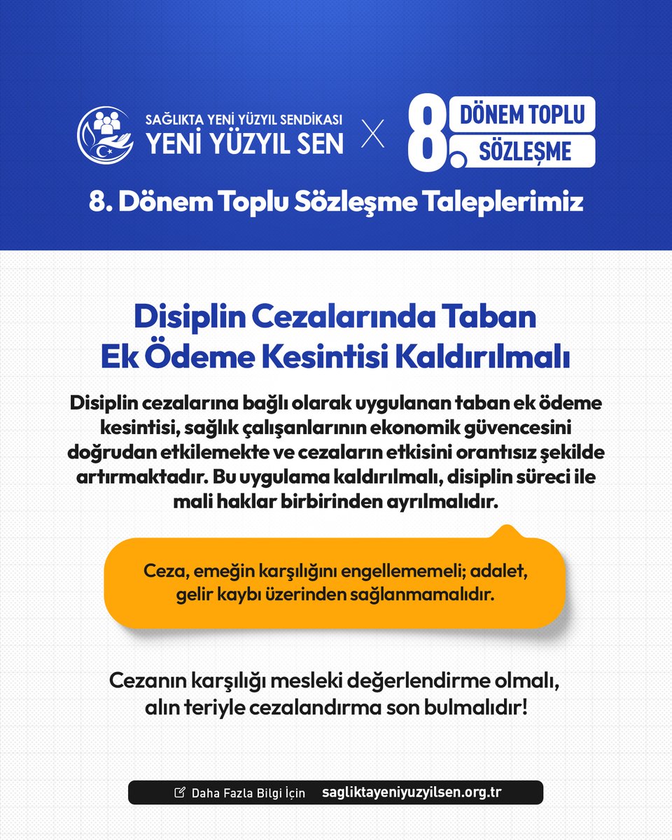 Sağlıkta Yeni Yüzyıl Sendikası tweet media