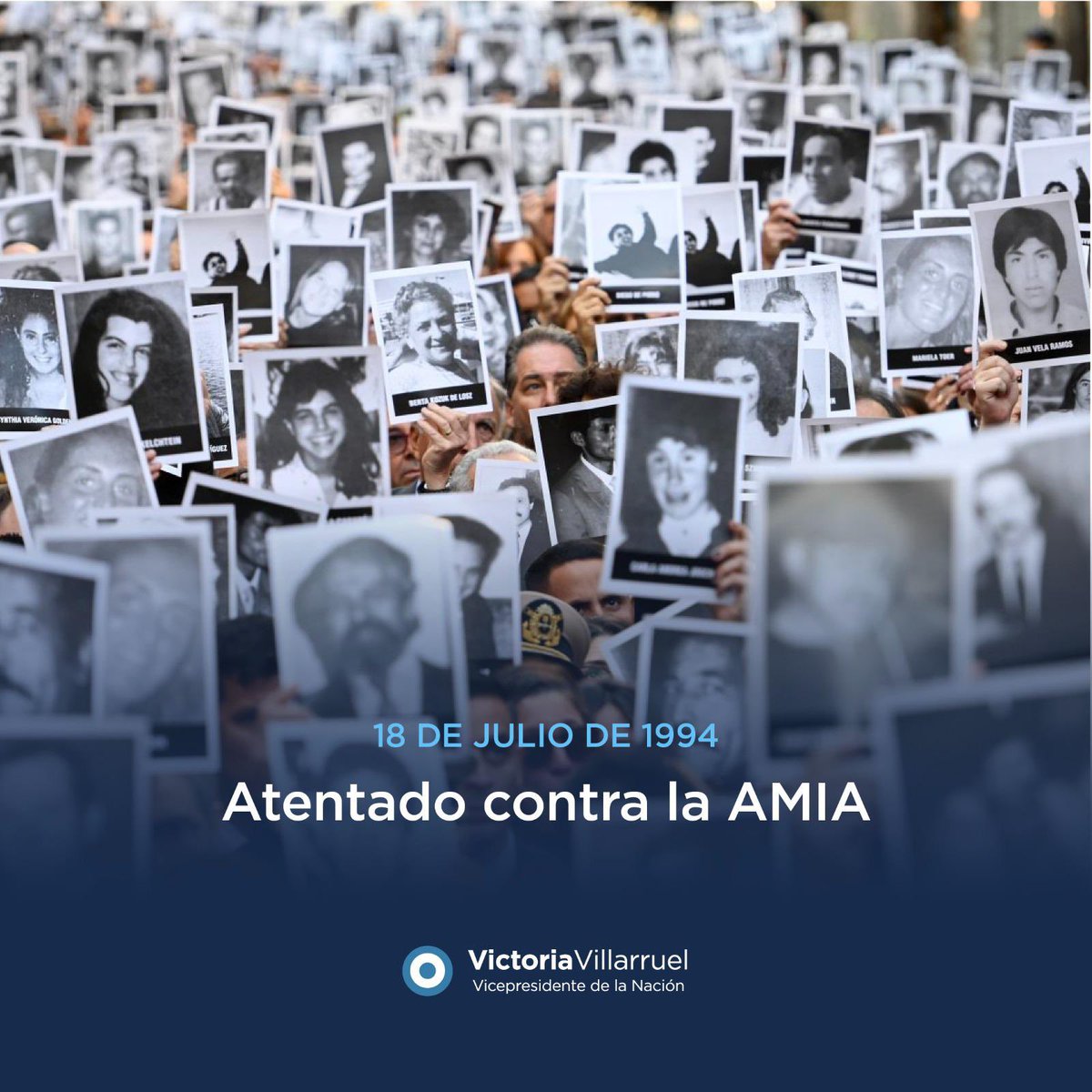 31 años del atentado terrorista a la Asociación Mutual AMIA, el abrazo fuerte a las familias de las 85 víctimas mortales y de los heridos. Un atentado terrorista deja secuelas no solo en la víctima directa sino en su grupo familiar y la contención social es fundamental para