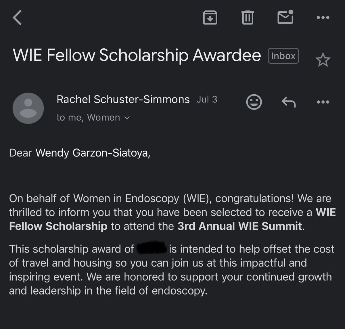 Tatiana_GarzonS's tweet image. A bit late sharing, but still just as grateful 💫
Thrilled to have been selected for the WIE Fellow Scholarship to attend the 3rd Annual Women in Endoscopy Summit!
Huge thanks to my amazing mentor Dr. Amrita Sethi! See you all there! 🙌#WomenInEndoscopy #GI #MentorshipMatters