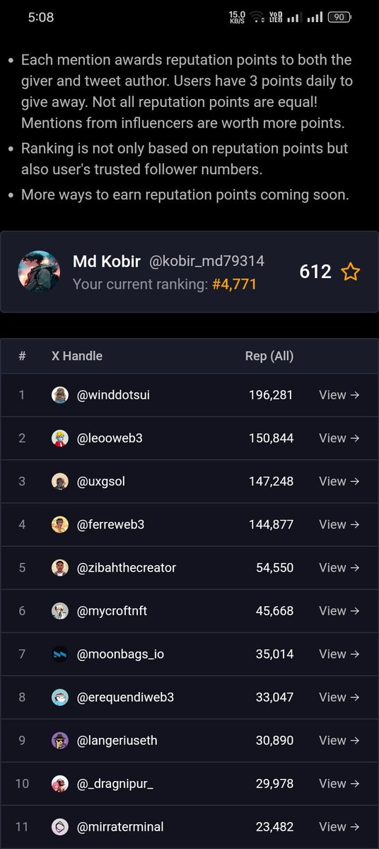 Want to build your Web3 reputation and get recognized for your contributions?

🎯 <a href="/GiveRep/">GiveRep</a> is changing the game by letting you earn on-chain reputation for your actions — not just your assets.

🔗 Join the future of trust:
👉 giverep.xyz
#GiveRep #Web3 #Reputation