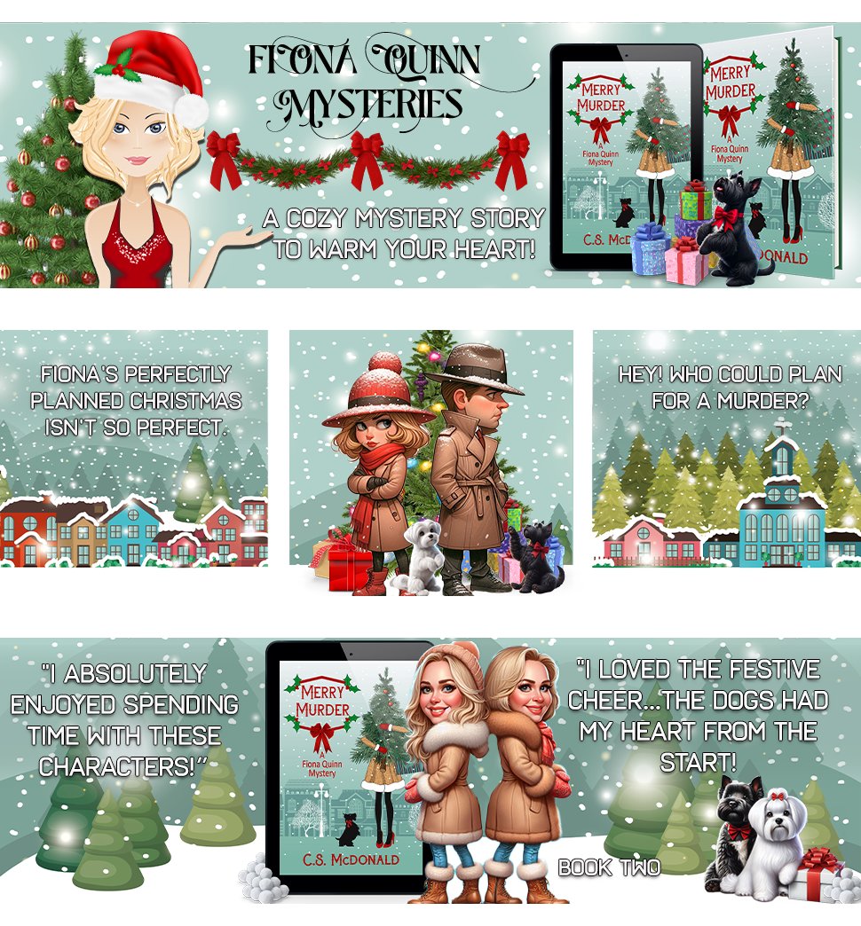 C.S. McDonald (@csmcdonald7) on Twitter photo #ChristmasInJuly 
The cookies are baked. The presents are wrapped, but Fiona's perfect Christmas isn't as she expected. Hey! Who could plan for a murder?
Sound like a #FionaQuinnMysteries to me!
๐
MERRY MURDER amzn.to/2cslkJK
audiobook ๐งadbl.co/2tStFCF #ChristmasInJuly 
The cookies are baked. The presents are wrapped, but Fiona's perfect Christmas isn't as she expected. Hey! Who could plan for a murder?
Sound like a #FionaQuinnMysteries to me!
๐
MERRY MURDER amzn.to/2cslkJK
audiobook ๐งadbl.co/2tStFCF