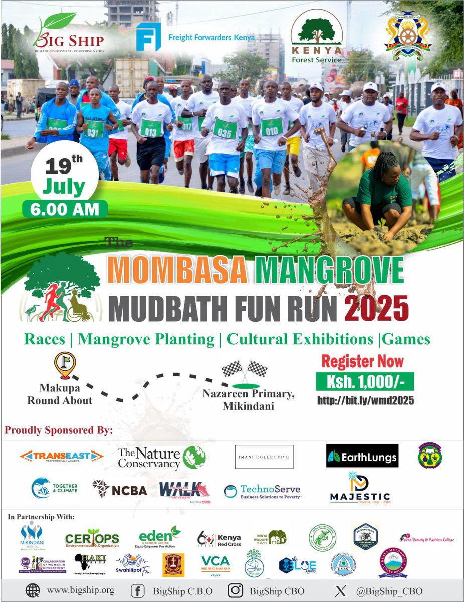 Join us tomorrow for the Mangrove Conservation Fun Run, a unique event that seeks to drive awareness for mangrove ecosystem’s economic and environmental value 
#CWIDGender
#MangroveConservation 
#EnvironmentalAction