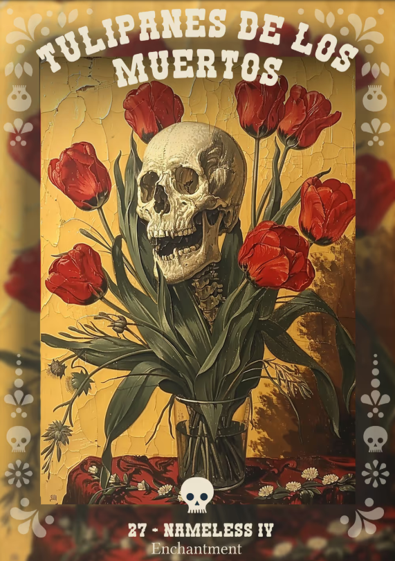 NinetynineTNFTs's tweet image. 🌹 27 – Nameless IV (Enchantment)
A skull in a vase, grinning from the afterlife. Enchanting? Absolutely!
👉 rarible.com/ADuaras/collec…
@Tulpennl @CryptoCoinHans @time4tulips