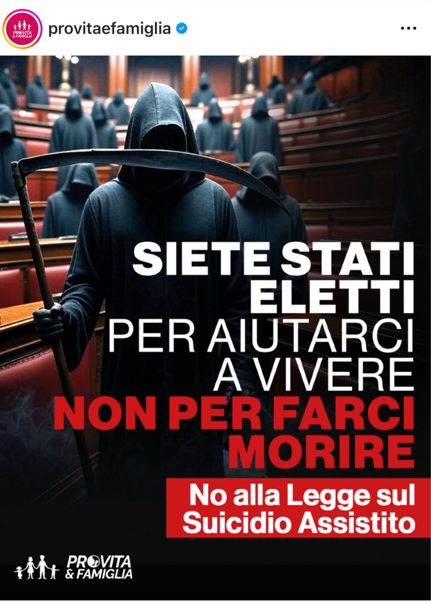 riccardomagi's tweet image. Eccoli, i pro vita, che fanno valere tutta la loro influenza sul governo. Una minaccia bella chiara e immediatamente raccolta: Fratelli d’Italia ha presentato nuovi emendamenti alla legge sul fine vita per vietare qualsiasi forma di eutanasia, istituire un comitato con il potere…