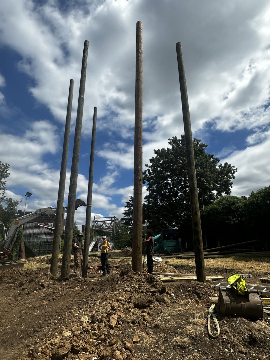 HighTreesCDT's tweet image. Exciting updates from Tulse Hill Adventure Playground! ✨The build is now fully underway with new poles and structures going up every day 🛠️
We were also thrilled to welcome Councillors @benkind and @jp_sw9 to see the work in progress 🙌
Can’t wait to see it all come together -…