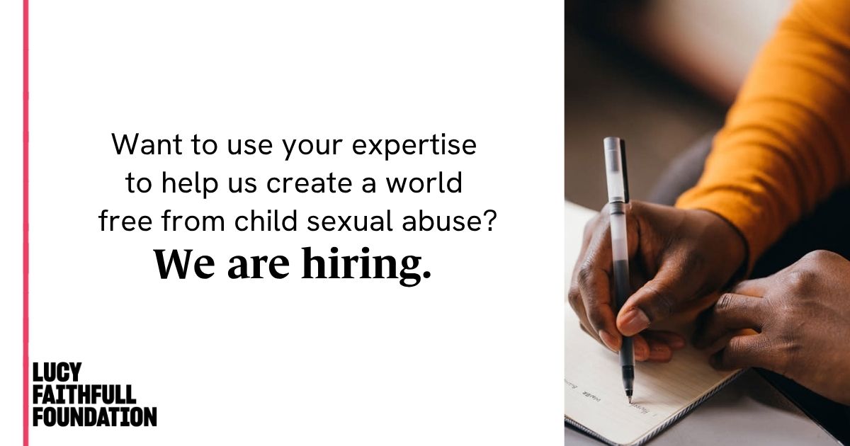 Lucy_Faithfull_'s tweet image. Are you an experienced practitioner passionate about protecting children from harm?
Join our multi-disciplinary team to deliver assessments, advise our Stop It Now helpline and more.
Make a real difference.
📩 Apply now: lucyfaithfull.org.uk/careers/practi…
#ChildProtection #Hiring