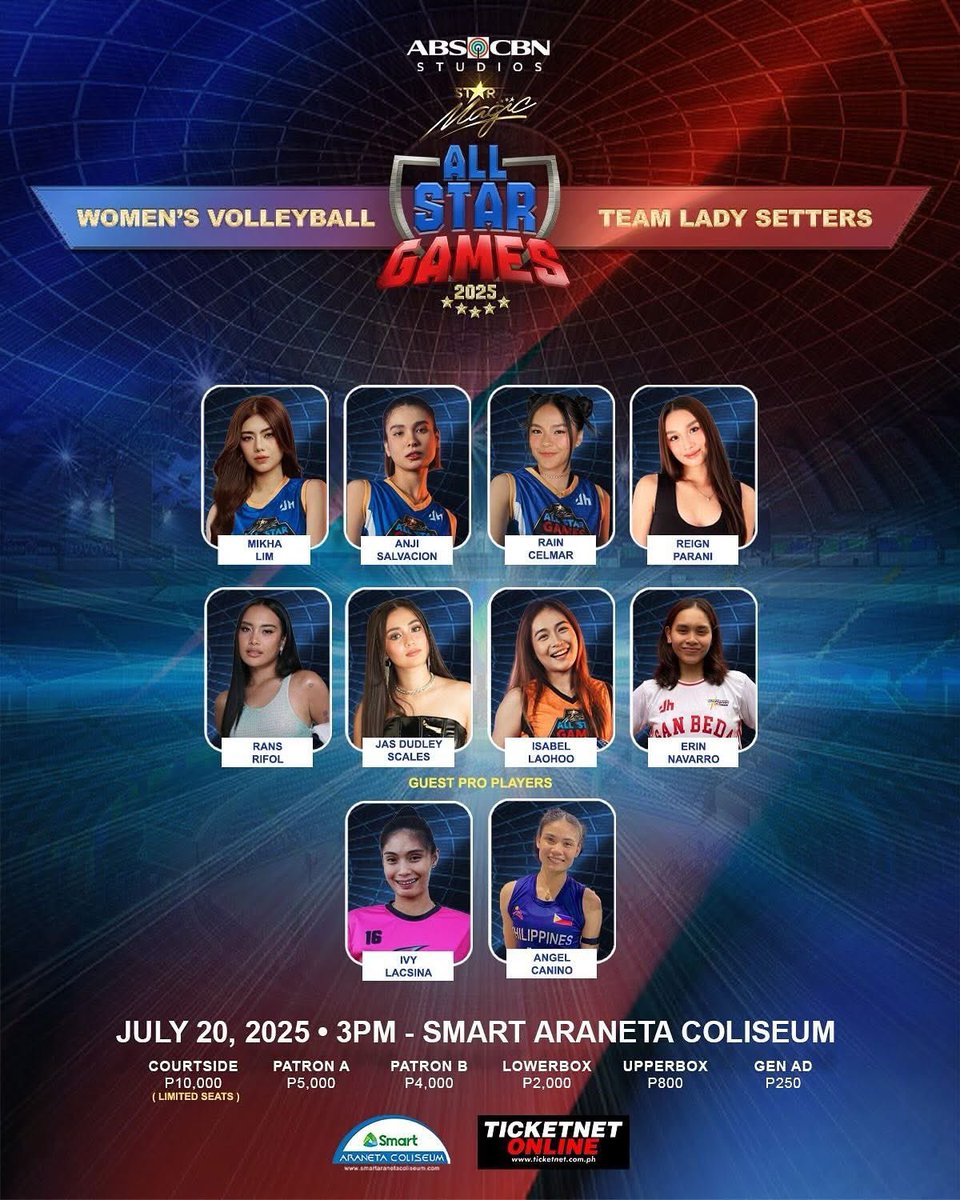 vmgasia's tweet photo. The stars have aligned โจ Catch Ivy, Bella, and Rex play as guest pro players at the @starmagicphils All Star Games this July 20, 3PM at the Smart Araneta Coliseum! ๐คฉโค๏ธโ๐ฅ
#IvyLacsina #BellaBelen #RexIntal #VMGTalent https://t.co/QdKUnJXqaI