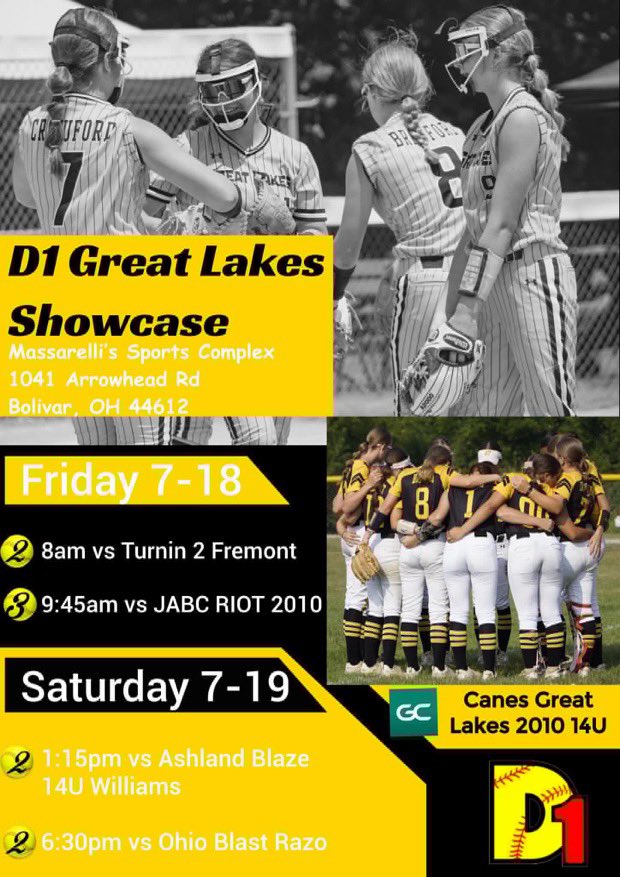 CanesGL2K10's tweet image. 💛🖤Final Tournament of the season and the girls are excited to get started! 💛🖤 Follow us on GameChanger 
onelink.gc.com/dyf9?pid=Copy&amp;amp;…