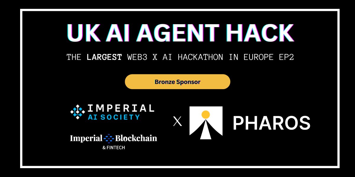 iclblockchain's tweet image. Pharos Joins UK AI Agent Hackathon EP2 as Official Bronze Sponsor!
We’re excited to introduce Pharos @PharosInsights , a research-driven strategic consulting firm dedicated to empowering Web3 innovators with tailored advisory solutions across their entire lifecycle—from product…