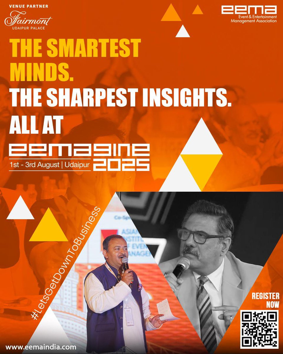 EEMAGINE 2025 isn't just an event; it's the definitive gathering for professionals ready to elevate their craft and shape the industry's next chapter.

Don't just attend. Experience the essential.

📍 Fairmont Udaipur Palace
📅 August 1–3, 2025

🎟️
events.eemaindia.com/reg-events/gjd…